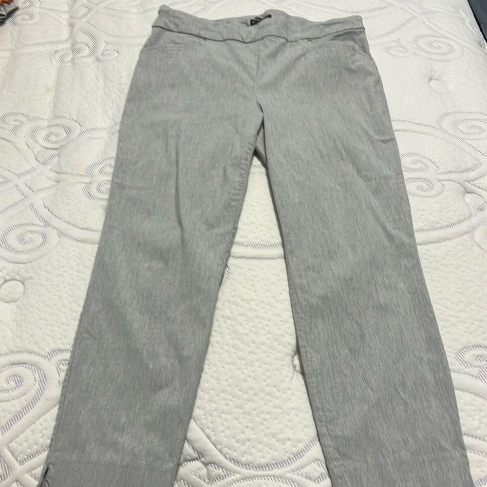 Grey pull on business casual pants
